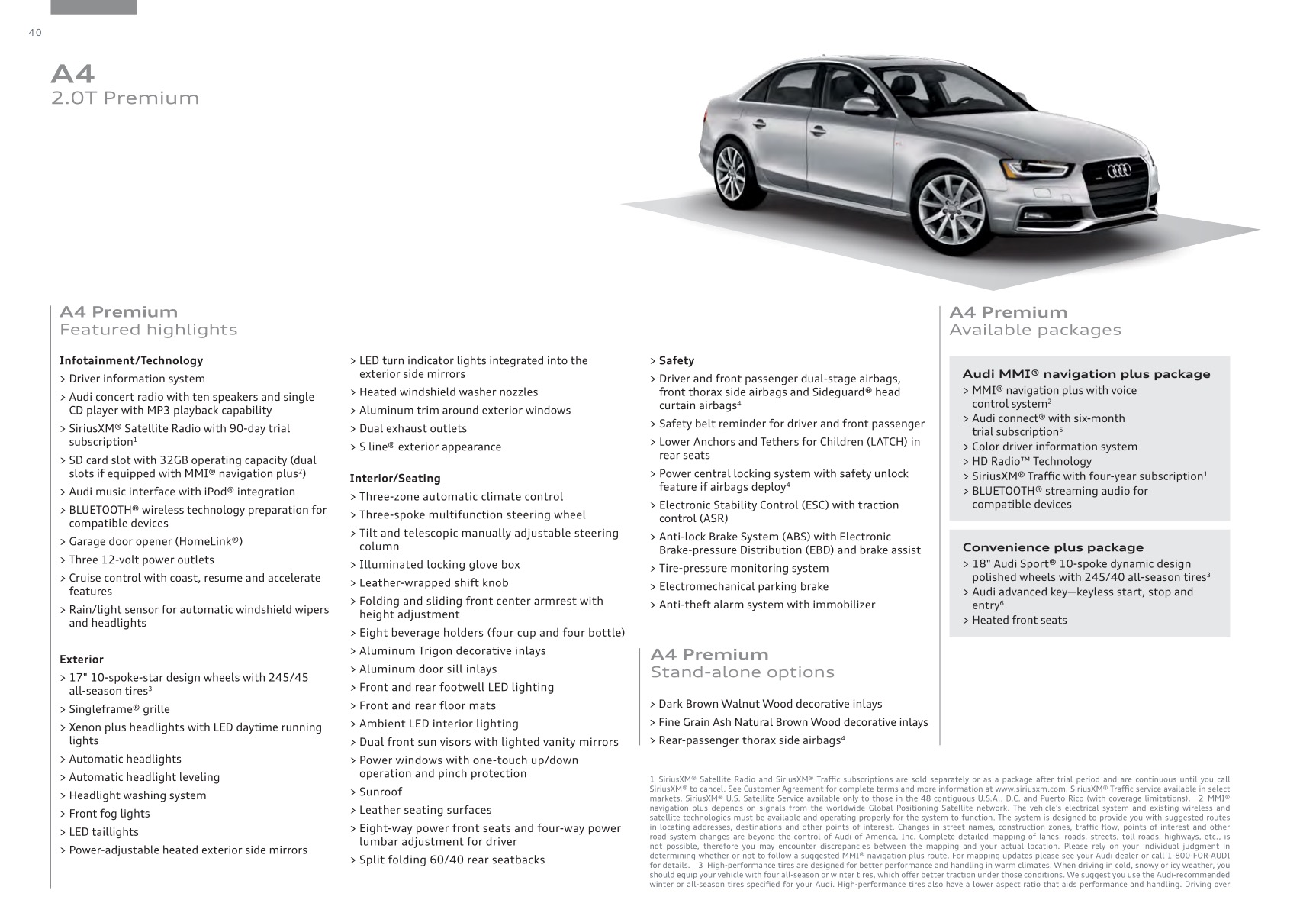 2016 Audi A4 Brochure Page 44